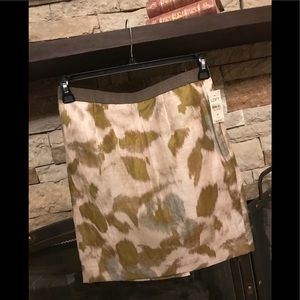 New Loft Brown Lined Skirt Petite